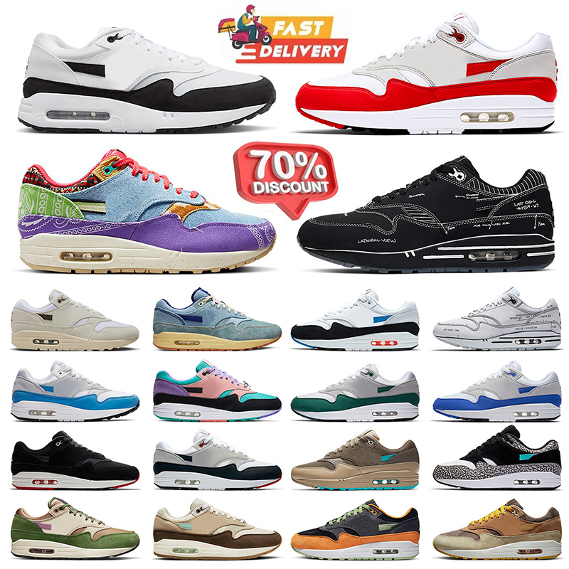 Designer 87 Chaussures de course 87s formateurs Hommes Femmes Noir Blanc Royal Bleu Vert Anthracite Os Sauvage Violet Psychique Rose coureur bask