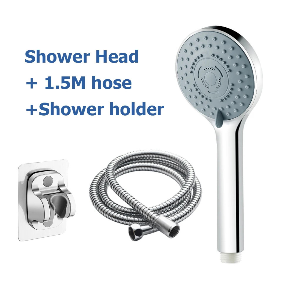 5 Modes Shower Head Set High Rainfall Massage Handheld Bath Sprayer Nozzle Shower Head With Hose Bracket Bathroom Accessories 260209 M260303-image-1096139391