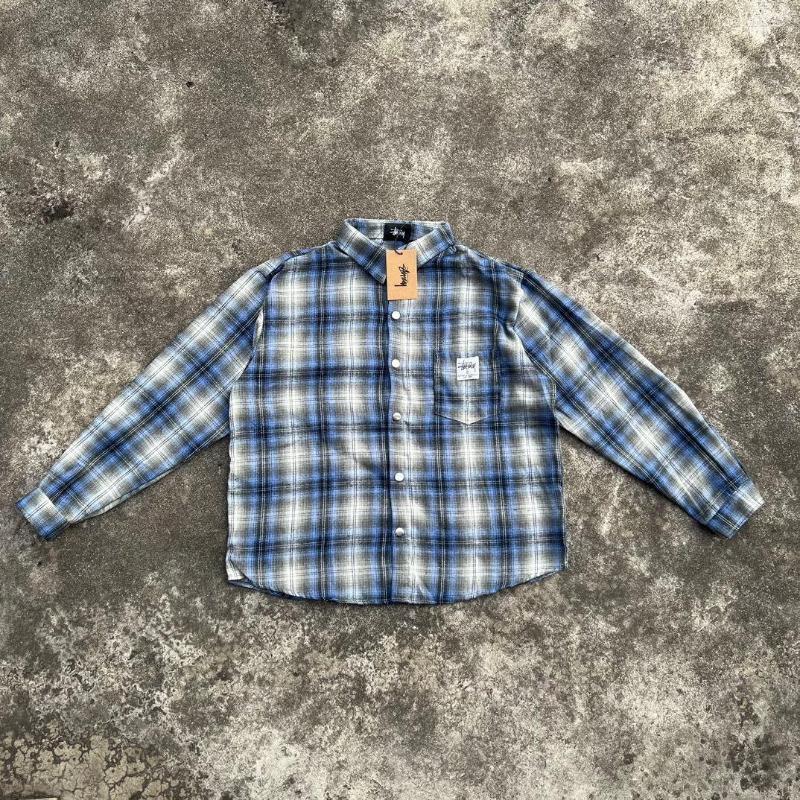 Casual overhemden voor heren Grensoverschrijdende buitenlandse single Stu Vroege herfstserie Geruit overhemdjack Flanel Luie stijl Bovenlichaam voor