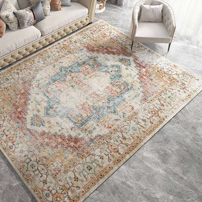 Bohemian European Carpet, Anti-slip Floor Mat for The Living Room, Machine-washable Decorative Soft and Easy To Clean Rug H260226-image-1095589951