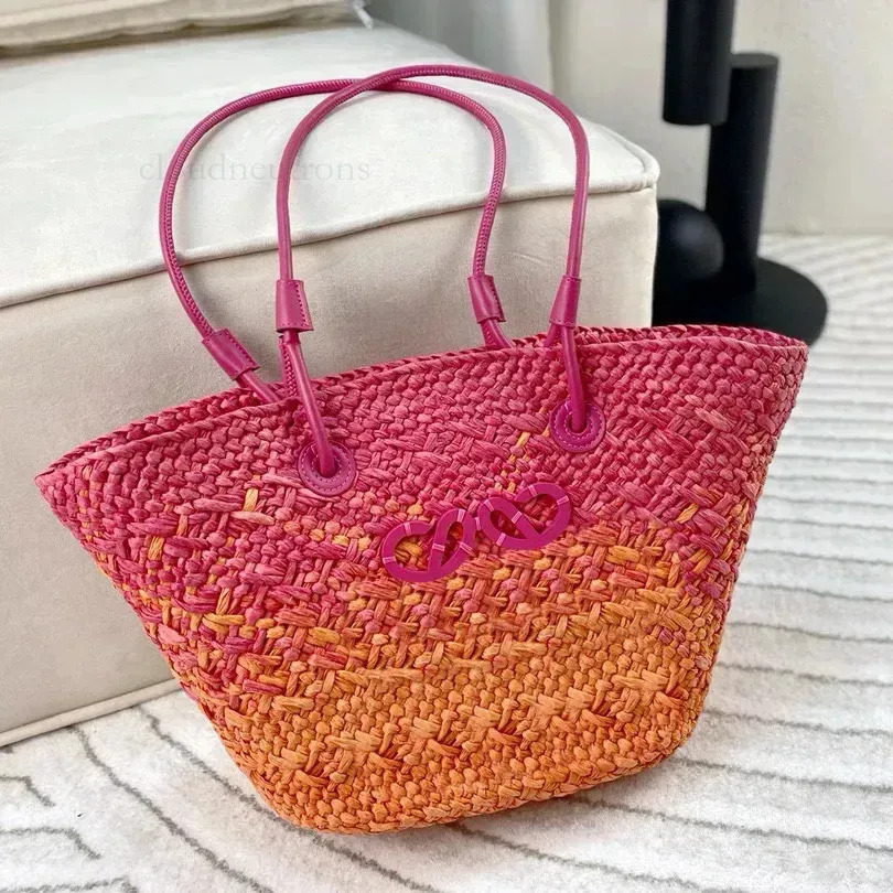 Designer Bag Tote Bag Straw Beach Bag Large Capacity Beach Tote Stylish Woven Travel Handbag Summer Vacation Hand bag for Women 444
