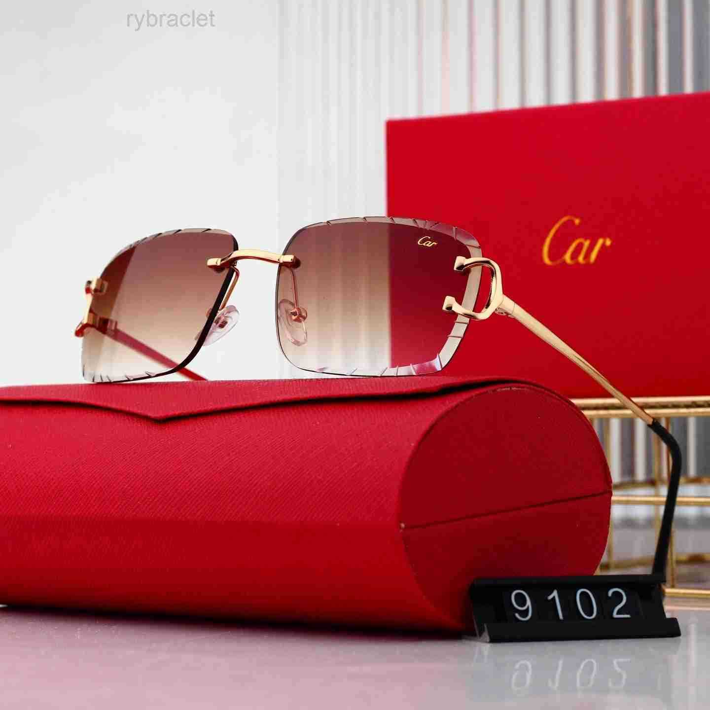 luxury Designer Sunglasses For Women Metal frame without frame Classic Outdoor Leisure Beach Exquisite man Sunglassess U7LW