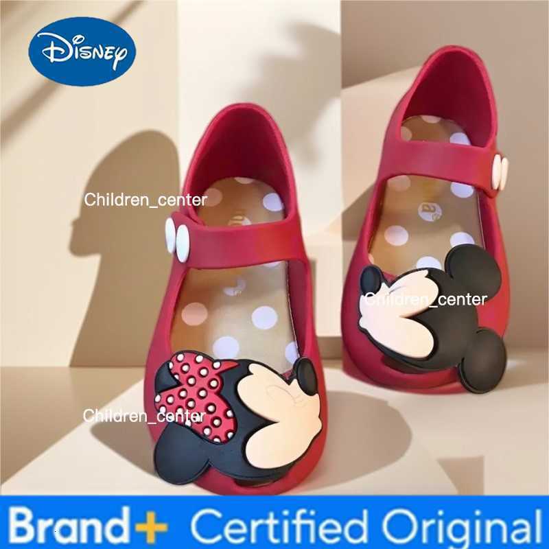 Dessin animé enfants sandales filles Minnie dessin animé jardin chaussures 1-6 ans imperméable gelée rouge noir chaussures taille 20-30 H260226