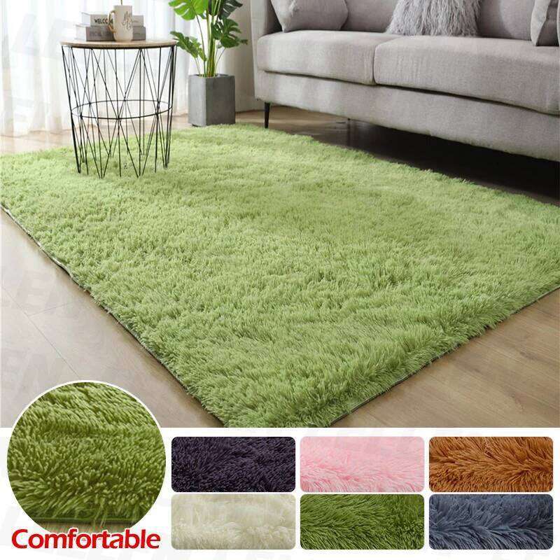 VIKAMA Solid Color Plush Children's Bedroom Soft Fluffy Mat Living Baby Room Nursery Playroom Decorated Area Carpet H260226-image-1095647886