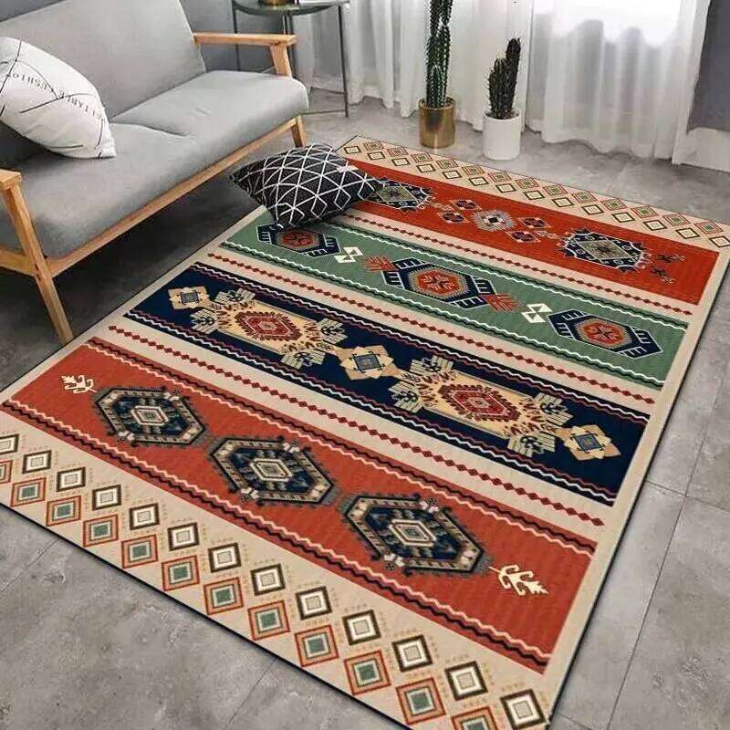 VIKAMA Crystal Velvet 50*80cm National Retro Persian Wind Living Room Sofa Floor Homing Carpet Bohemian Door Mat H260226-image-1095592798
