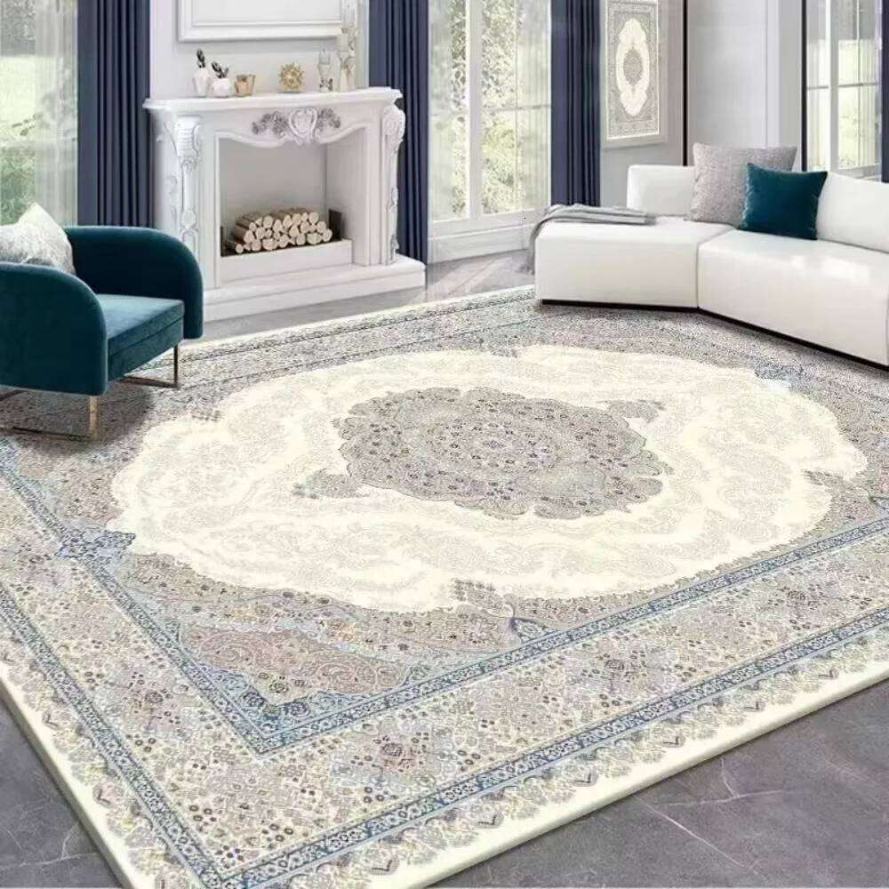 Vintage Bohemian Carpet Washable Non-Slip Soft Polyester Fiber Area Rug for Bedroom, Living Room Mat Office Decor H260226-image-1095647174