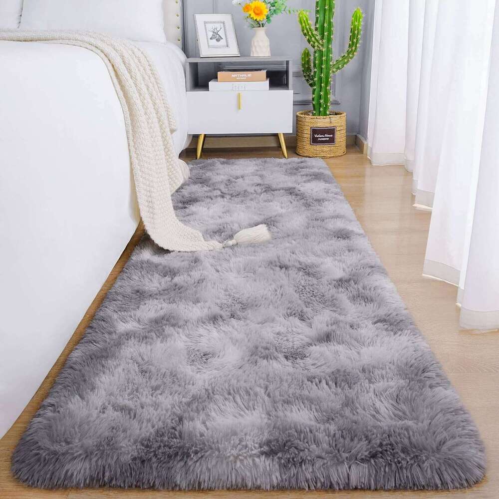 VIKAMA Simple Solid Color Carpet Soft And Slip-Resistant Bedside Rug For Bedroom, Corridor Passage Floor Mat, Home Decoration H260226-image-1095592079