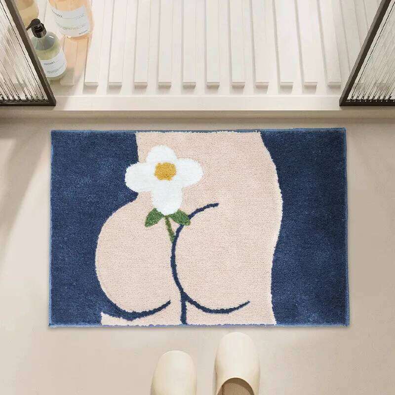 VIKAMA Rug- Flannel Soft Toilet Door Entrance Floor Mat - Bathroom Sink Area Carpet Home Decoration H260226-image-1095583904