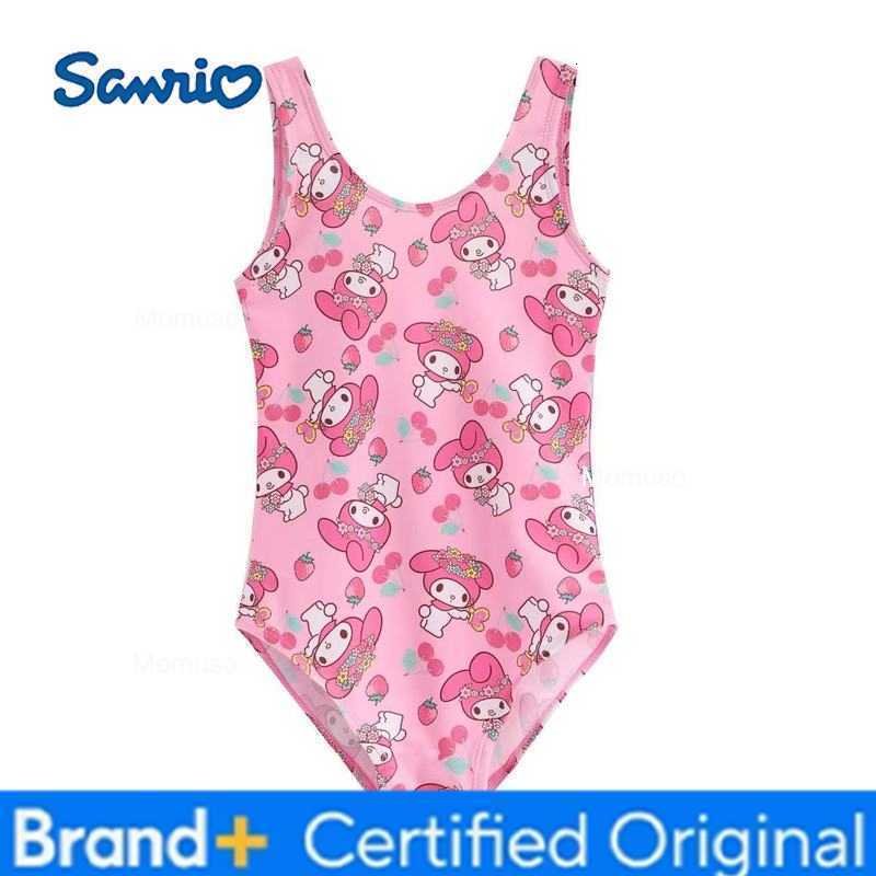 Sanrio Anime Kuromi summer swimsuit Cute and sweet cartoon baby fashion sports swimsuit Childrens Kuromi hot spring beach swimsuit H260227-image-1095749165