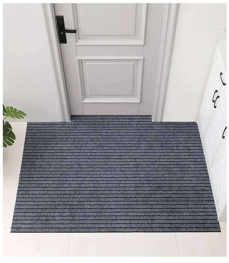 Modern Minimalist Square Floor Mat - Durable, Stain/Fade Resistant, Non-Slip Rubber Backing, Machine Washable for Indoor/Outdoor H260227-image-1095655031