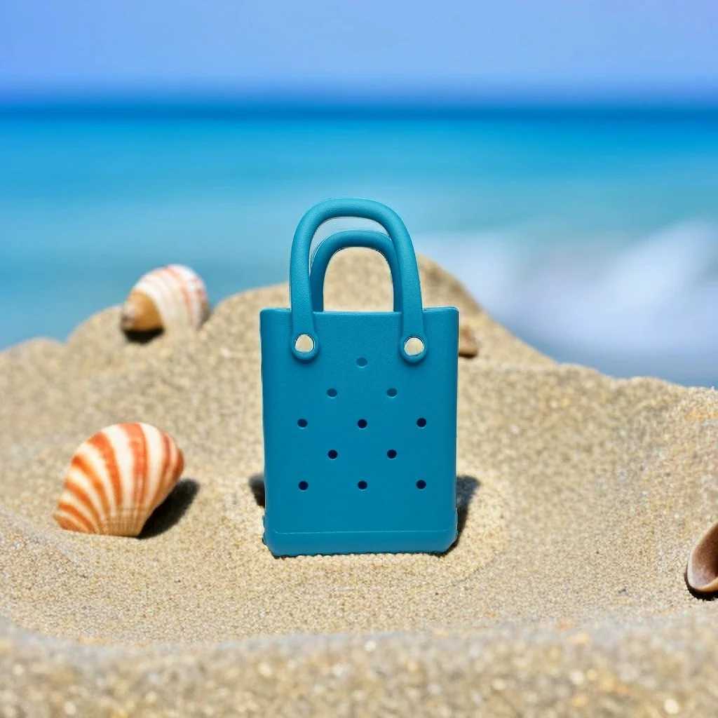Mini sac de gelée de fleurs, sac de rangement à petit trou, motif coloré, lavable, imperméable, sac de plage EVA Z260227