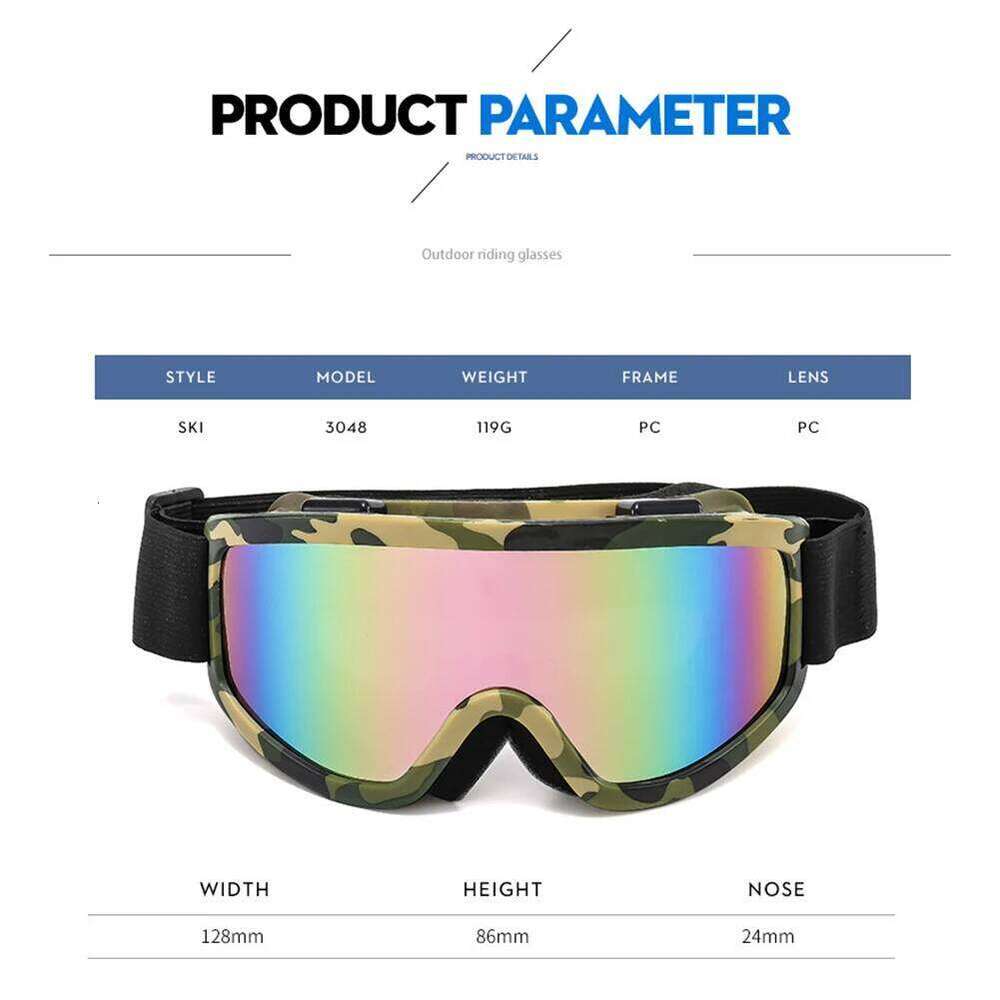 Large Frame Protective Motorcycle Helmet Outdoor Sports Windproof Dustproof Eye Glasses Ski Snowboard Goggles Motocross Z260225-image-1095617306