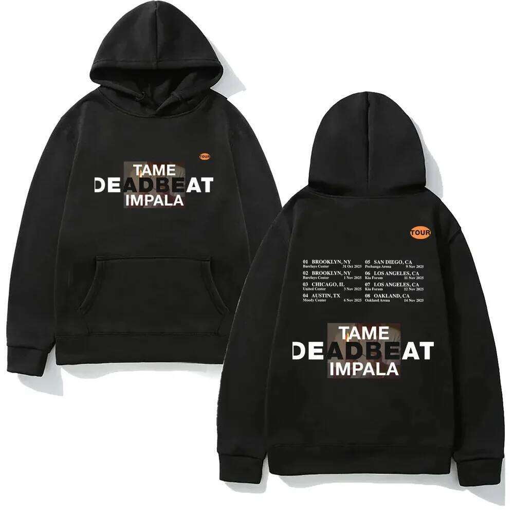Tame Impala Global Tour Mercah Sweats à capuche Affiche Graphique Imprimer Hommes Femmes Pull Streetwear Hip Hop Mode Harajuku Sweat Z260226