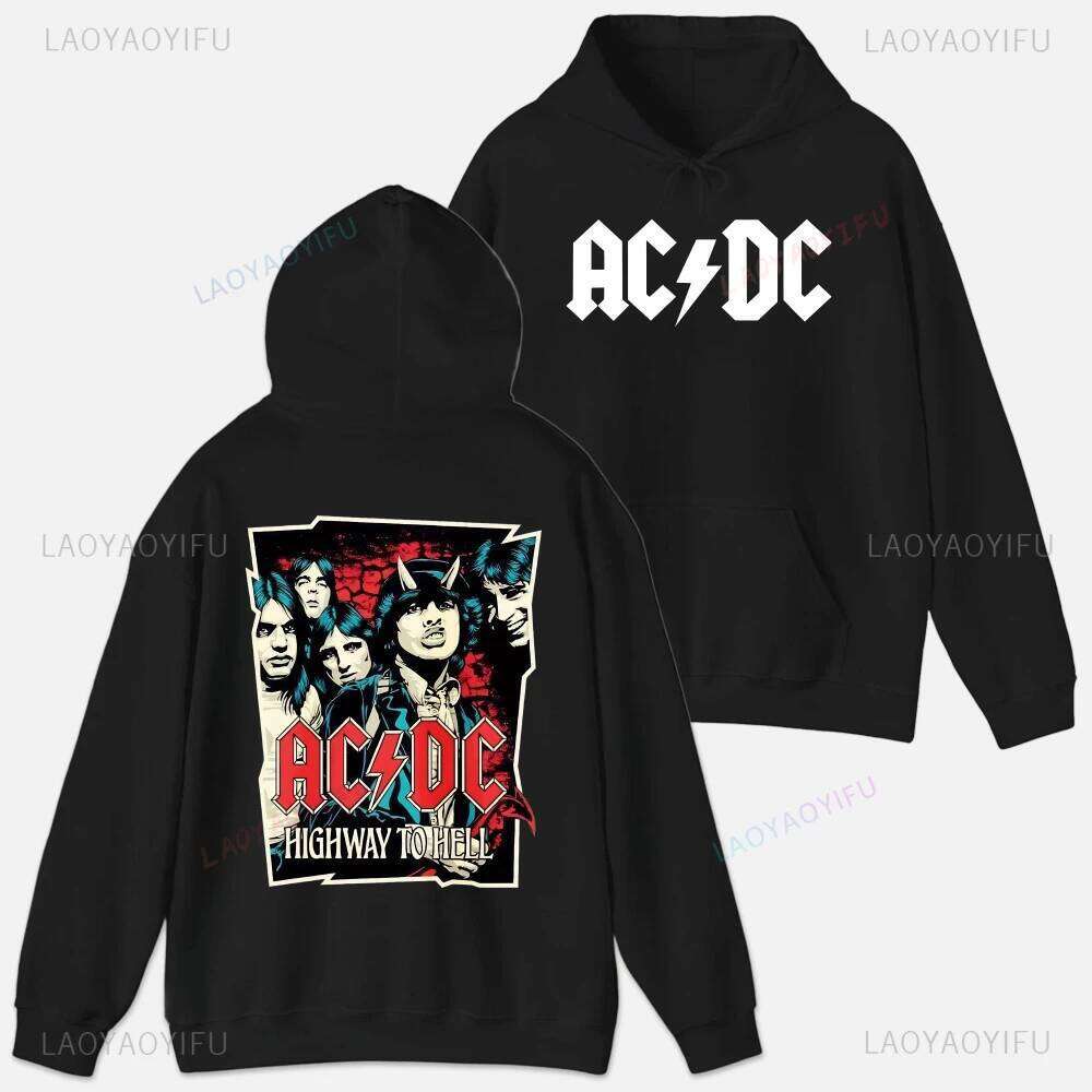 ACDC Autumn Sweatshirt Custom Clothing Funny Streetwear Printed Unisex Hoodie Plain Clothes Tops Men Long Sleeve Graphic Quality Z260226
