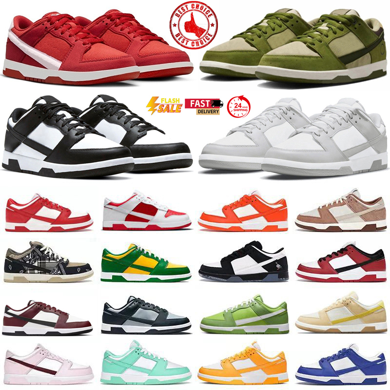 Designer mens casual shoes Asparagus Panda White Black Grey Fog Valentine's Day UNC Blue Triple Pink Candy men women trainers sports sneakers