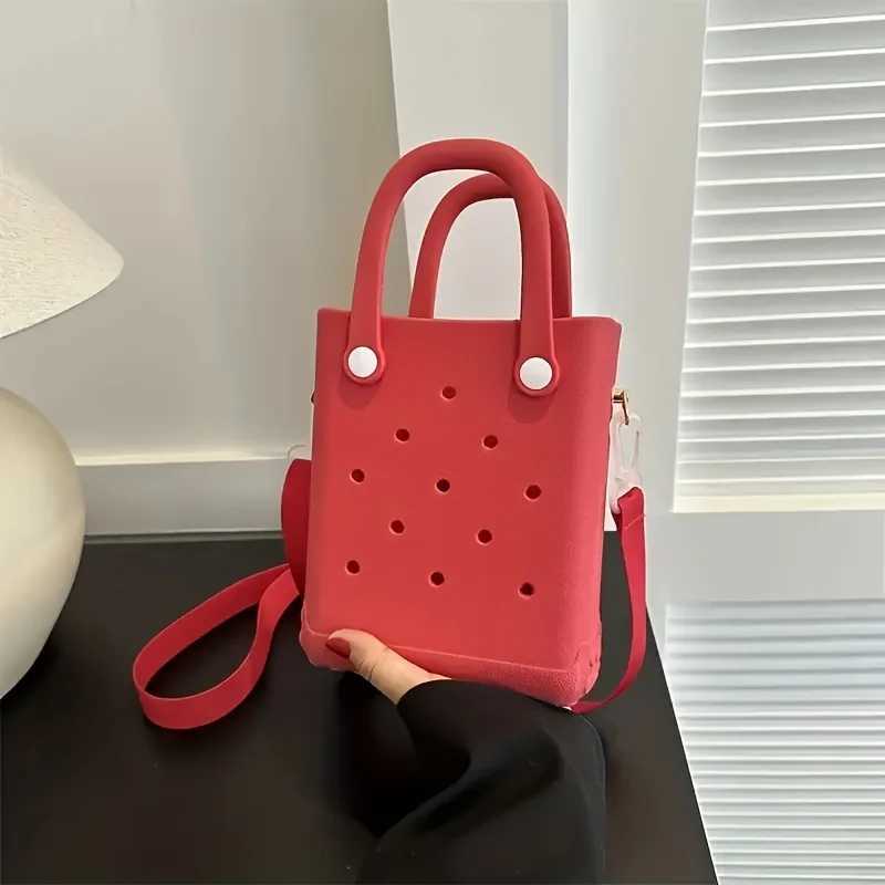 Mini sac fourre-tout de plage EVA sac à bandoulière détachable avec un design de dessin animé coloré élégant sac de rangement de plage multifonct