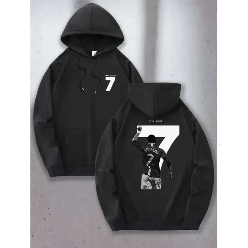 Sports Fashion Men Pullover Ronaldo Letter 7 Print Casual Exercise Hoodie Fall Winter Long Sleeve Cotton Sudadera Hoodies Z260226