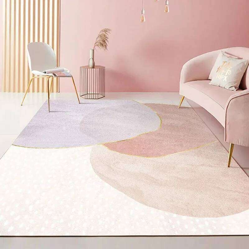 Cute Pink Carpet Simple Pattern Living Room Anti-slip Floor Study Bedroom Ground Easy To Clean Rug Yoga Mat Gift H260227-image-1095651291