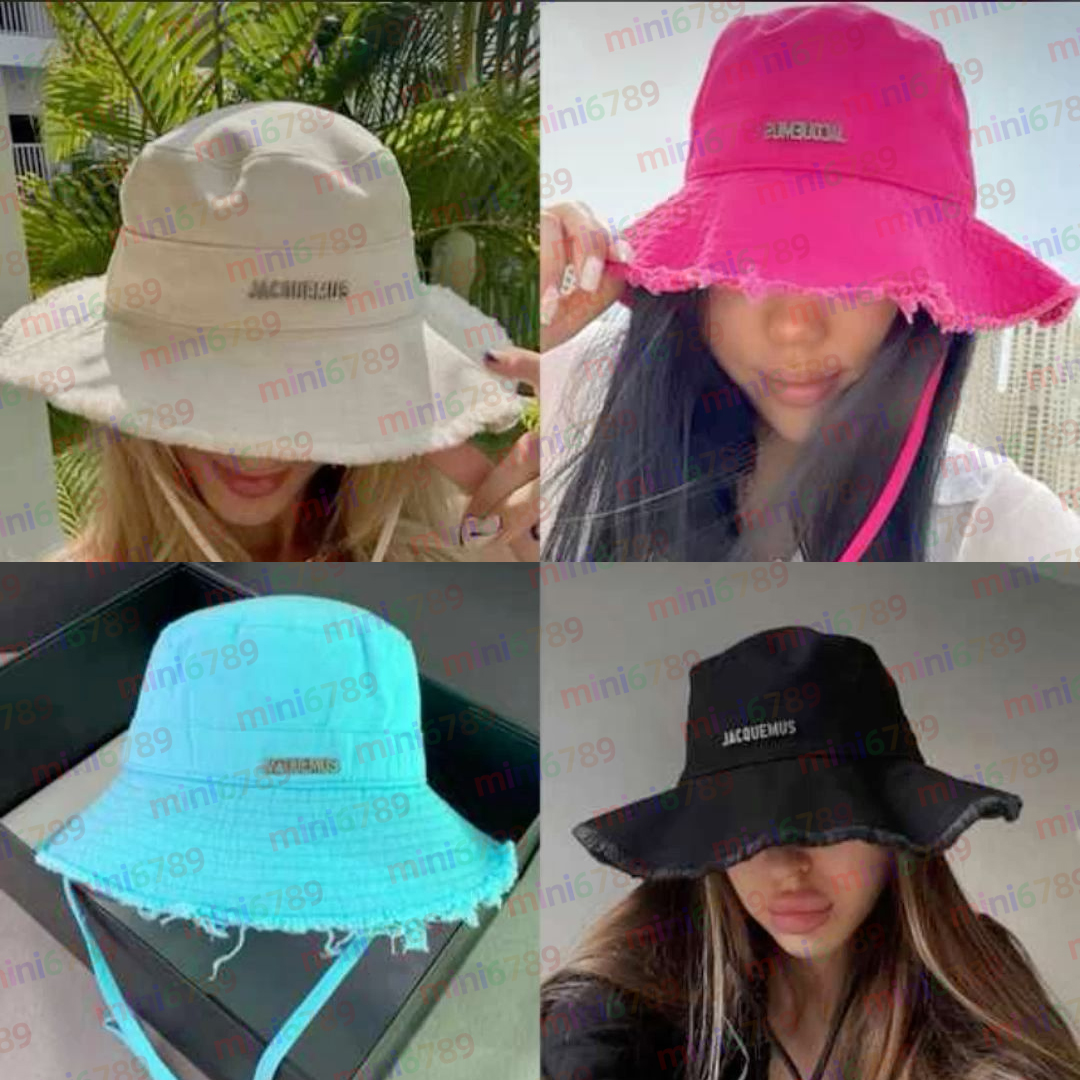 Jacquemus Bob Artichaut Chapeau de Pêcheur Designer Casquette Classique Été Hommes Femmes Logo Argent Qualité Tenue Mode