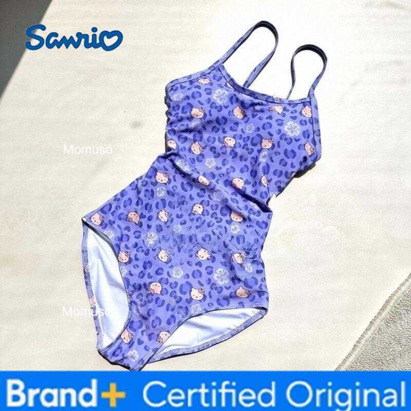 Sanrio Hello Kittys Swimsuit Creativity Cartoon Sweet New Racing Swimsuit Fashion Kawaii Ins Girls Pool Party Hot Selling Suit H260227-image-1095748260