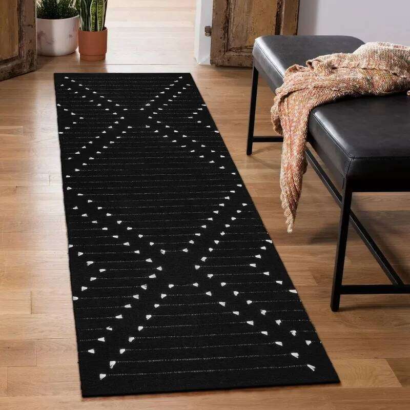 Geometric Line Print Runner Rug Minimalist Design Hallway Carpet Non-slip Home Decor Floor Mat for Living Room Entrance Bedroom H260227-image-1095651458