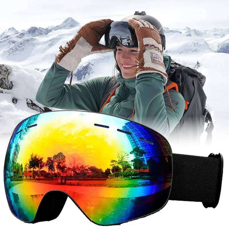 Premium Ski Goggles Anti Fog UV Protection Wide View Lens for Snowboard Skiing Outdoor Sports Unisex Comfort Fit Interchangeable Z260225-image-1095619337