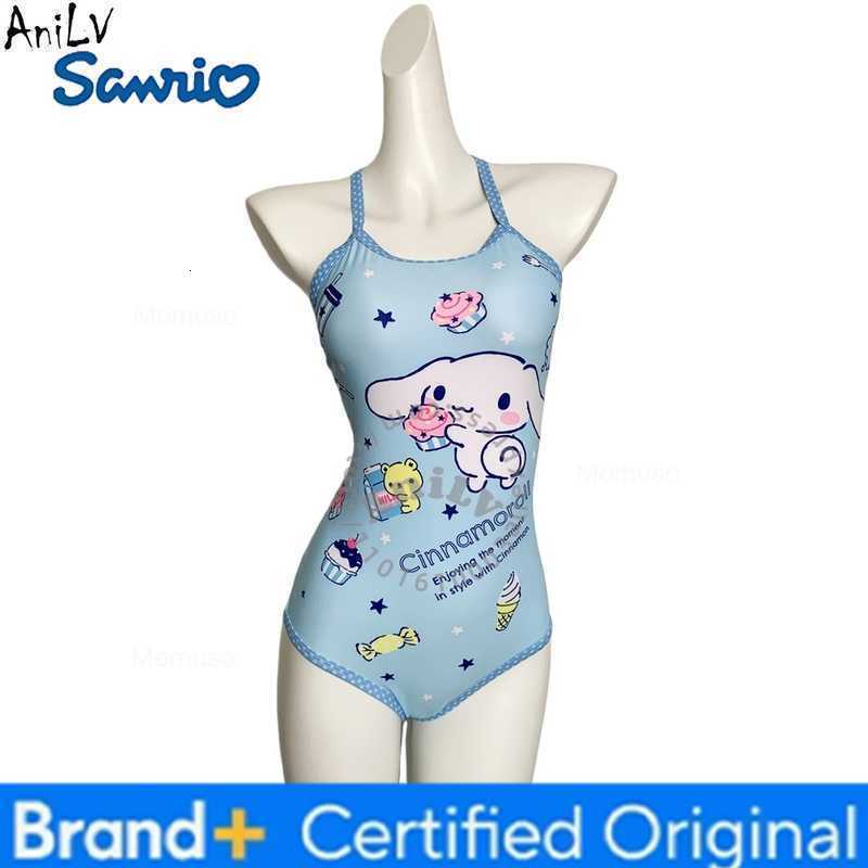 Sanrio AniLV Anime Swimming Class Cartoons Bodysuit Swimsuit Sweet Girl Cute Dog Blue Swimwear Cosplay Costumes H260227-image-1095749604