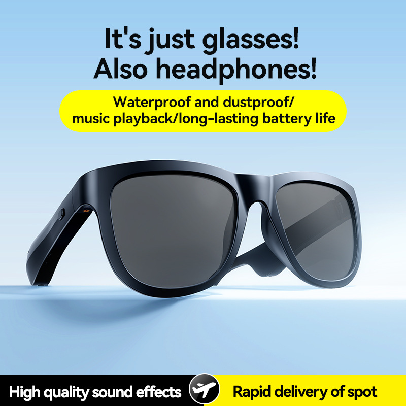 New AI smart Bluetooth glasses and music headphones factory real-time translation True wireless music listening and calling sunglasses-image-1101350284