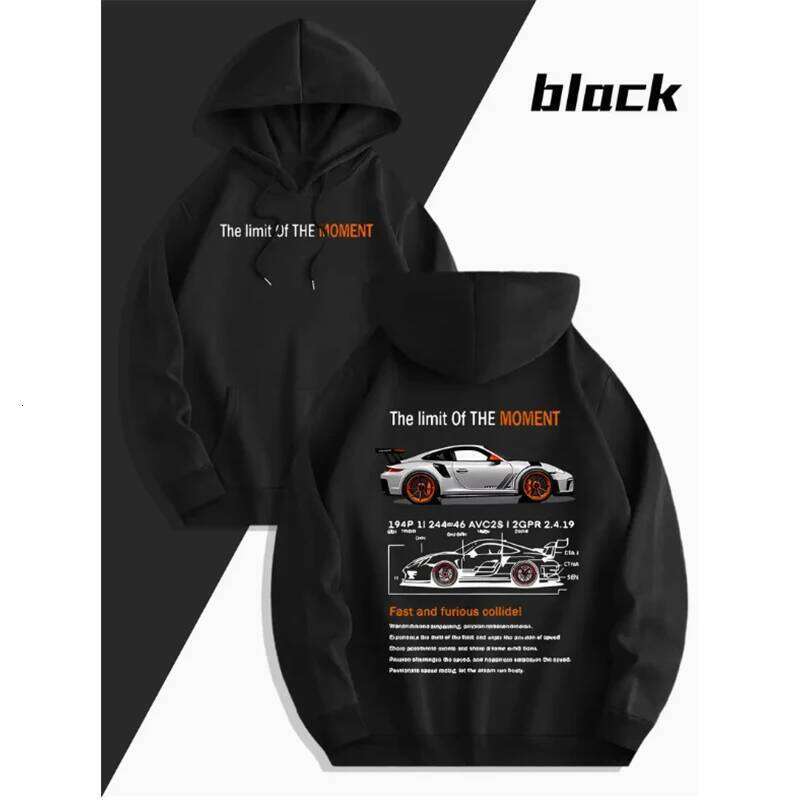 Ex sweat à capuche Long Sve motif de voiture aérienne printemps automne lâche oulder goutte Couple ensemble rond Ne décontracté Streetwear Z26022