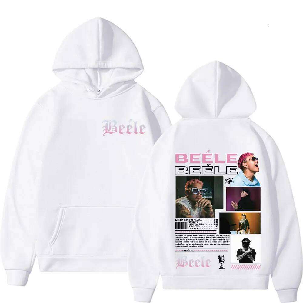 Rappeur Beele Borondo Tour 2025 Album Sweatshirts Vêtements pour hommes Rétro Hip Hop Tendances Sweats à capuche Homme Casual Surdimensionné Haut