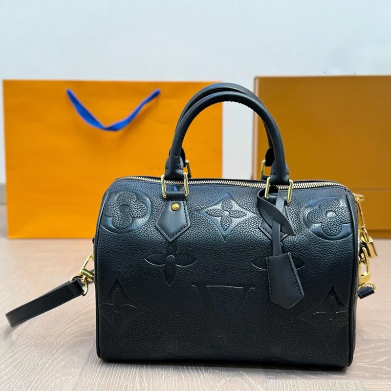 12A Designers High quality Women Speedyss pillow Shoulder Bags Messenger Travel bag Classic Style Fashion Flowers Lady Totes Luxury handbags 25 CM 1