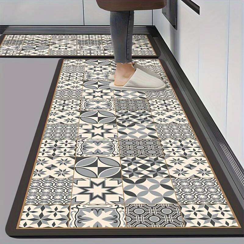 VIKAMA Kitchen Rug Waterproof, Oil-Resistant, Absorbent, Dust-Proof, Bathroom Entrance Hall Entry Door Carpet, Home Decoration H260227-image-1095652268
