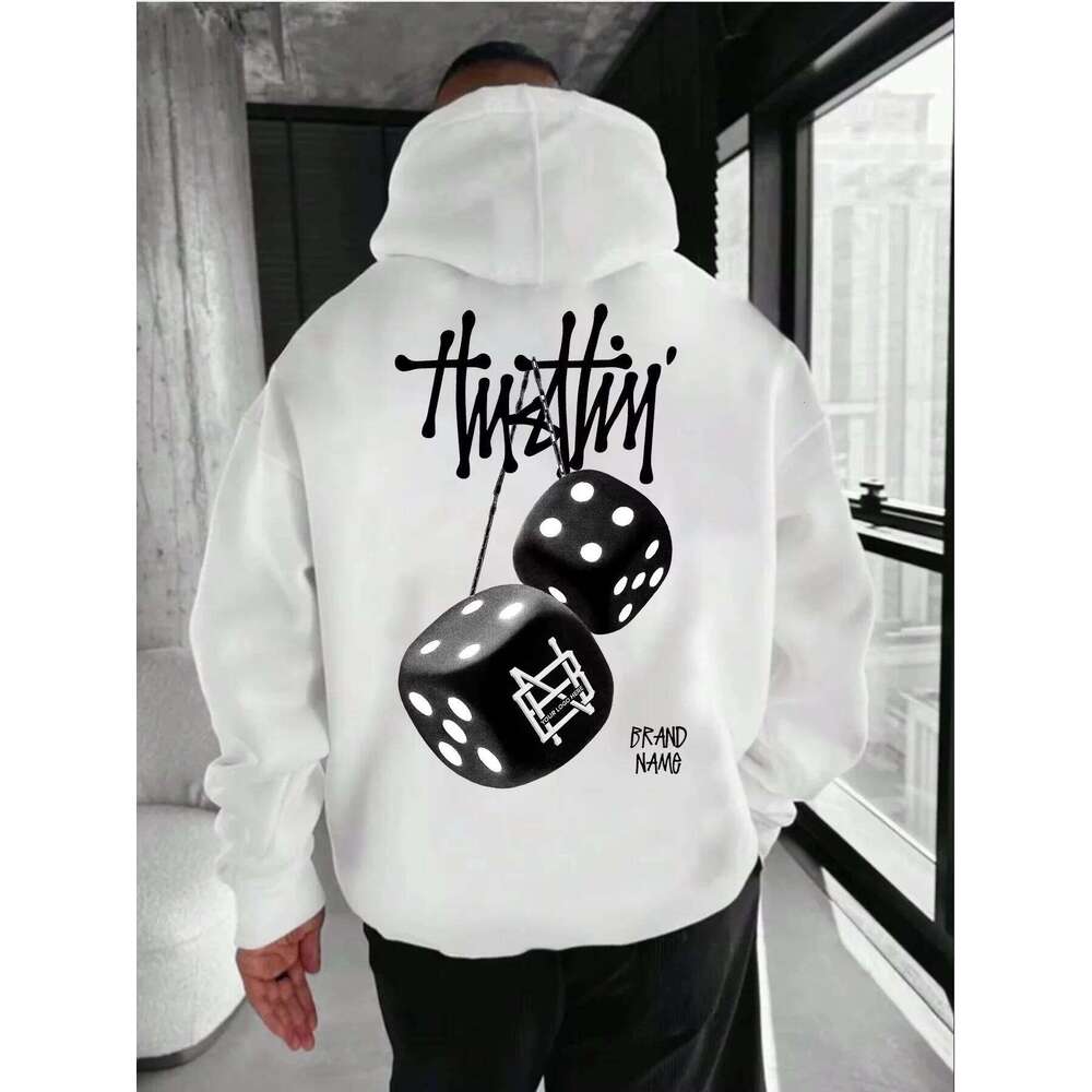 2026 new sieve pattern print stylish hoodie men women, suitable autumn winter for warmth and casual wear. Z260226