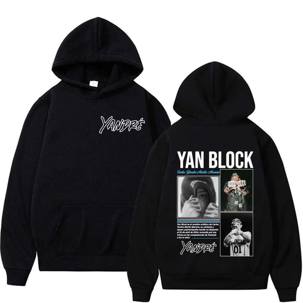 Yan Block Carlos Yandre Tour 2025 Merch Hoodie for Men and Women Harajuku Stylish Gothic Casual High-quality Sweatshirt Z260226