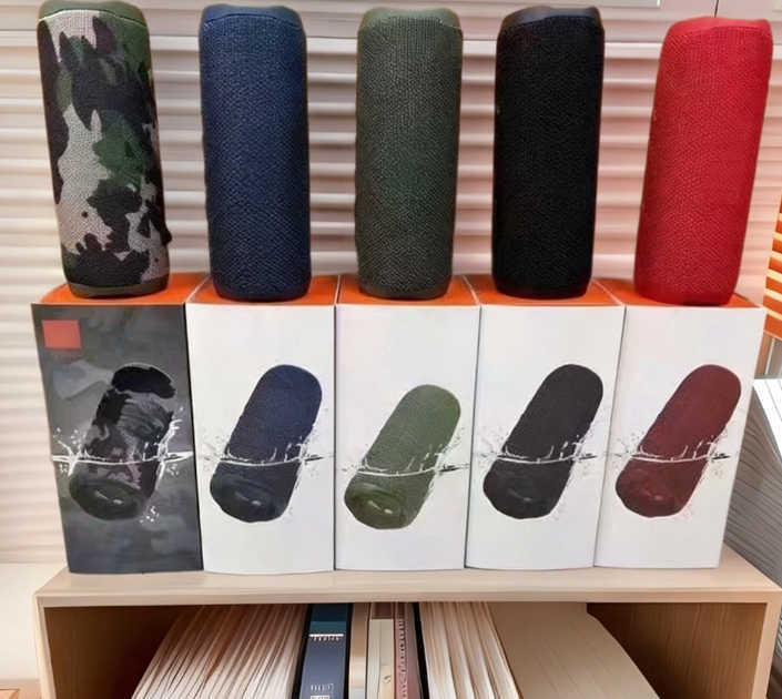 Top of the line FLIP6 kaleidoscope wireless Bluetooth speaker dual speaker subwoofer outdoor plug-in TWS speaker T260227-image-1095676527