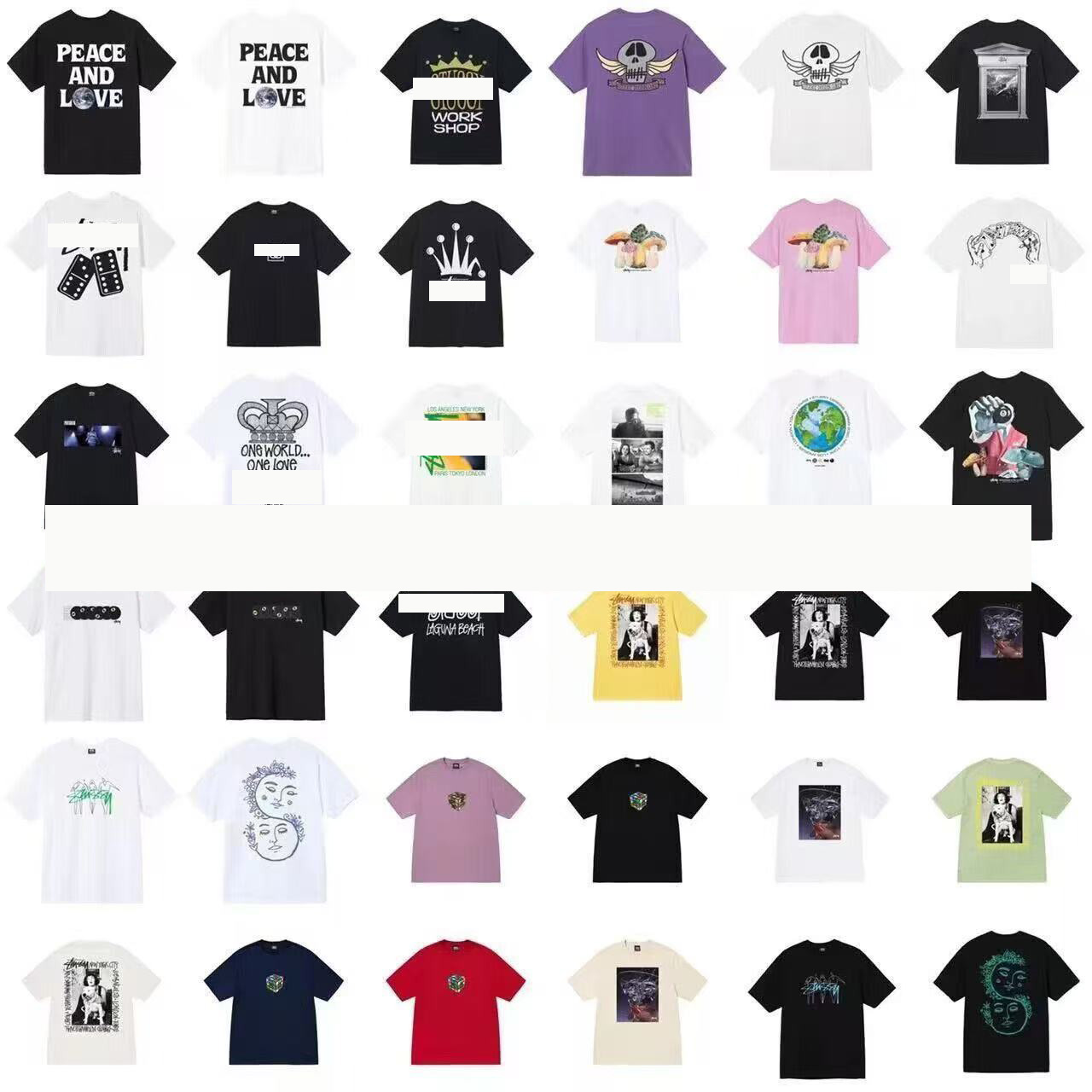 STU high quality Tee men and women casual T-shirt Men printed letter short sleeve round neck fashion T-shirt 27-52
