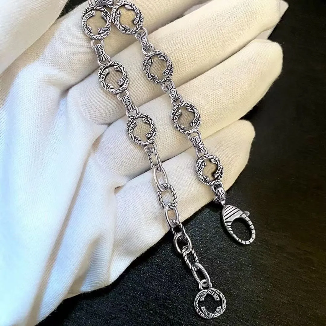 925 Sterling Silver Bracelet Unisex Designer Bracelets Luxury Cool Boy G Fashion Mens Women Men Chain Gift Couple Bracelets D2111-image-1095746017