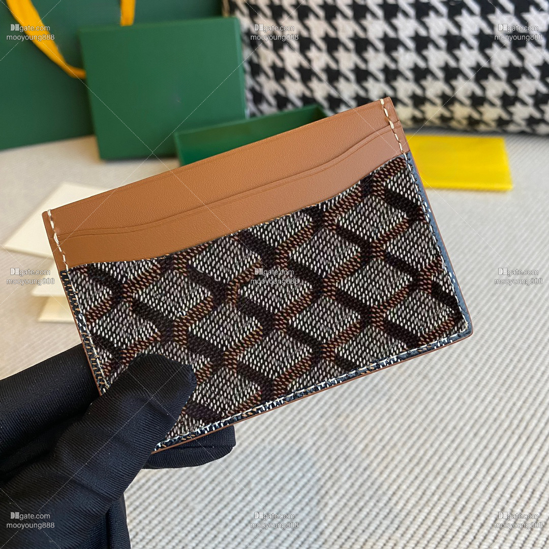 12A Upgrade Mirror Quality Designer Saint Sulpice Wallet for Women Man Luxury Card Holder Canvas Credit Card Wallet Mini Brown Coin Purse with Box