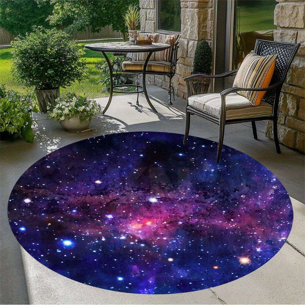 Creativity Round Carpets Nebula Pattern Bedroom Rug Living Room Floor for Meditation Reading Chair Home Decor Yoga Mat H260227-image-1095652327