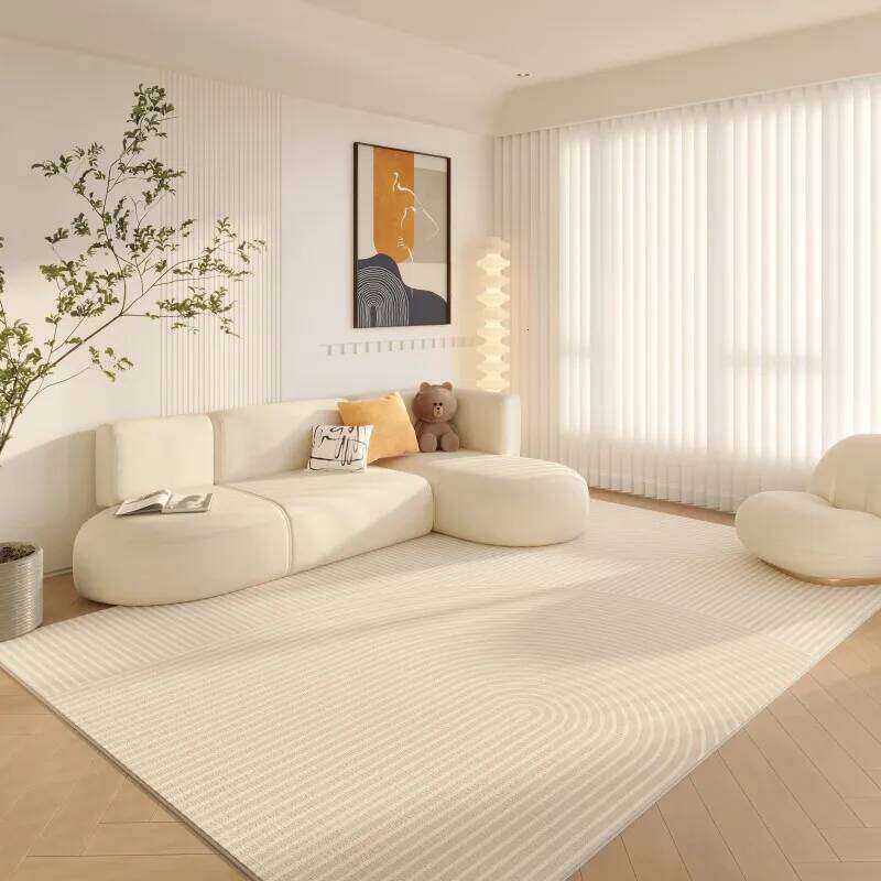 VIAKMA Creamy Flannel Carpet Living Room Luxury High-End Sofa Coffee Table Rug Bedroom Floor Mat Home Decoration H260227-image-1095655459