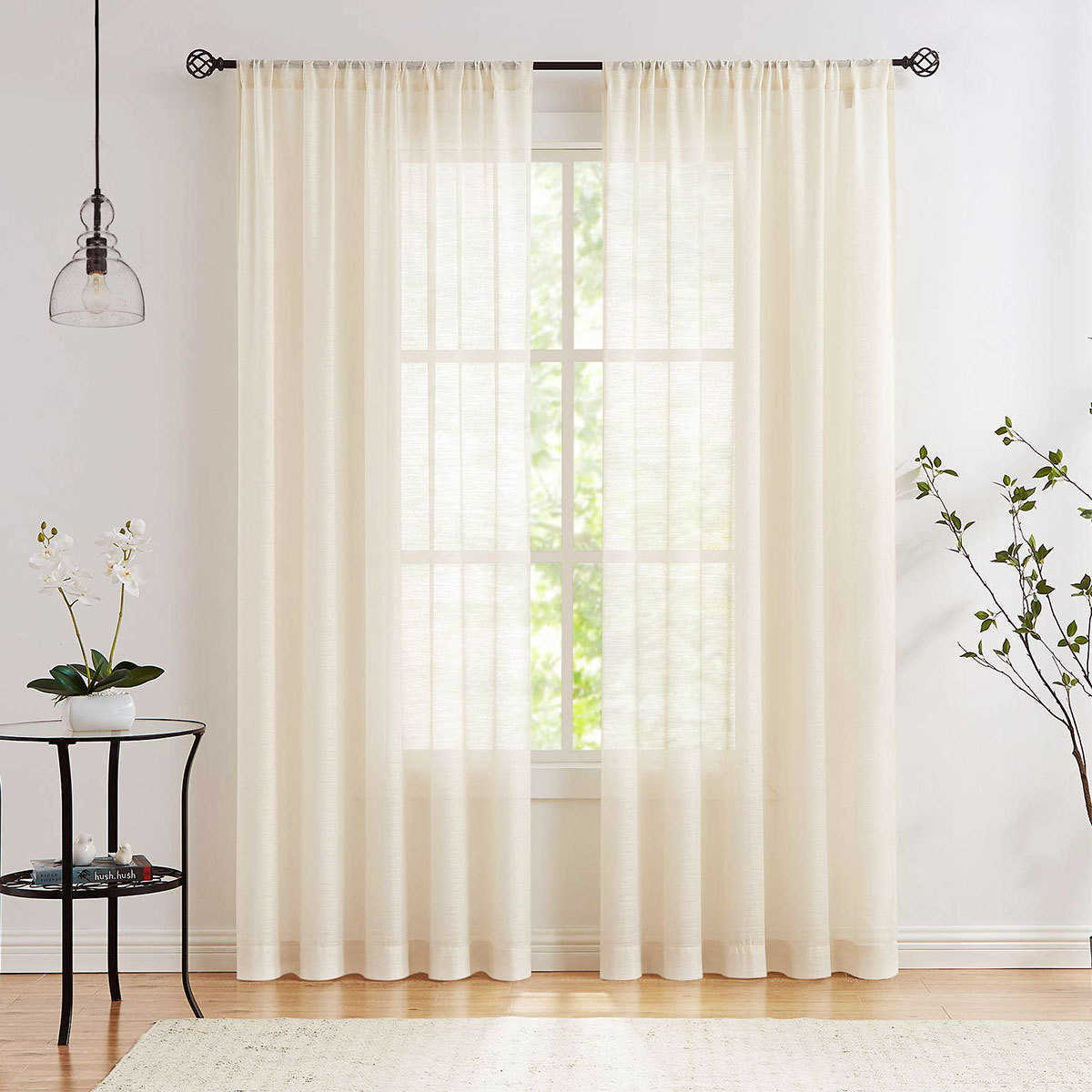 Sheer Curtains SHEIN Coffee Color Doris Curtain Semi-Blackout Thin Sheer TEMU Finished Sheer Curtain S260227-image-1095917367