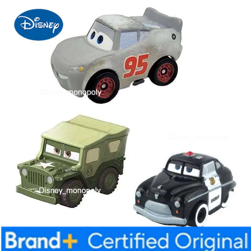 Disney Pixar Cars Lightning McQueen mini Dr. Damage Arvy Mater Sarge Sherlff Luigi Alloy diecast car Toy Children's toy gift H260228-image-1095919263