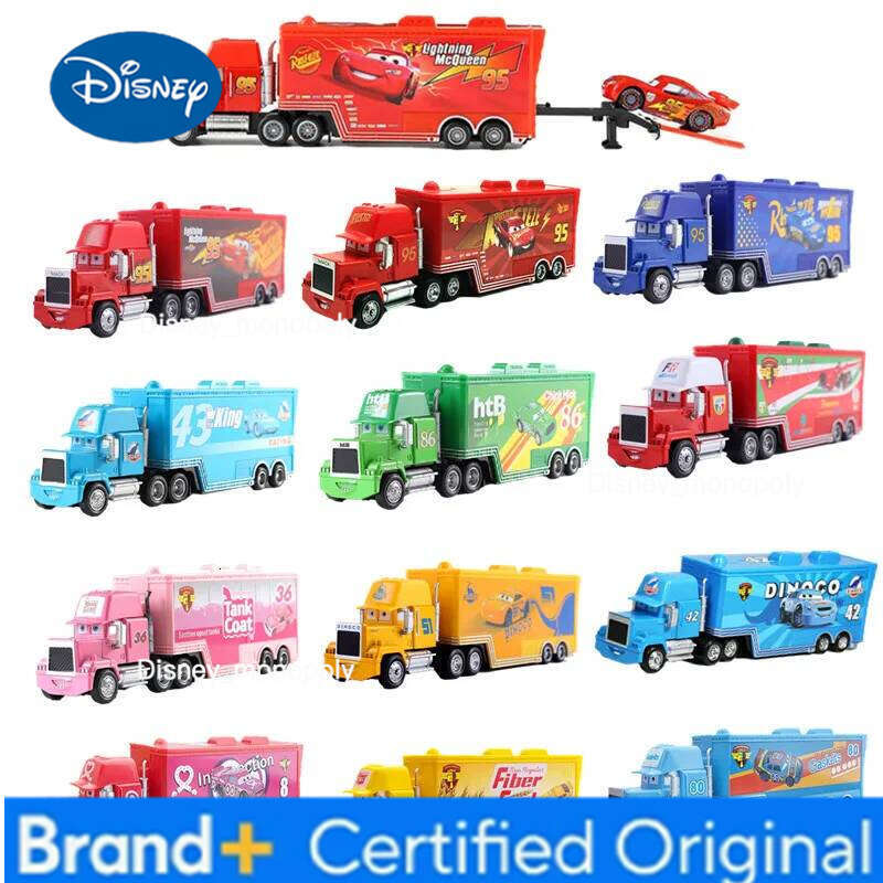 Disney PixarCars 2 3 Uncle McQueen Container Car Metal Jackson Storm Hicks Cruz Ramirez Collection Model toys for children gifts H260228-image-1095917627