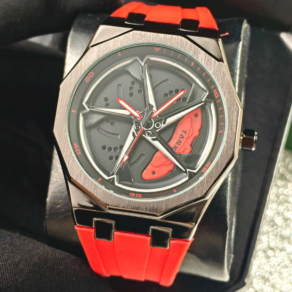 Hot selling men's watches with rotating wheels, quartz watches, fashionable rotating watches, sports watches
