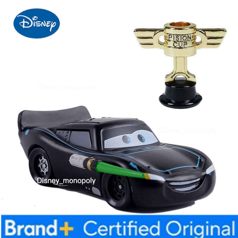 Disney Racing Mobilization Matte Black Star Warrior McQueen Car Cartoon Model Piston Cup Set Children's Birthday Gift Toy H260228-image-1095919628