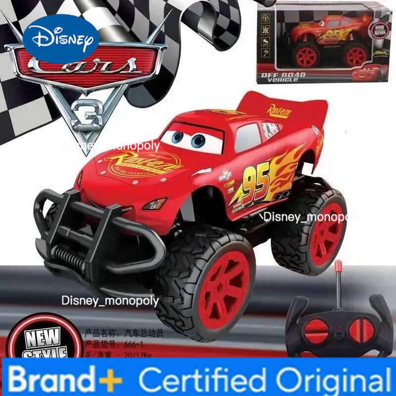 Disney New Pixar Cars 3 Electric Lightning Mcqueen Four Channel Cross-Country Remote Control Car Model Toy For Children Gift H260228-image-1095918393