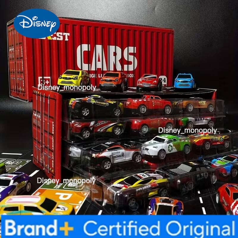 Disney 24/48pcs model power pull-back with storage box toy car set gift package filler, pinata filler,Christmas gif H260228-image-1095918528