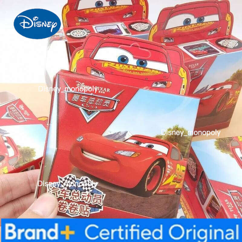 Disney Anime Peripherals Lightning McQueen Creative Cartoon Cute Roll Small Stickers DIY Self-Adhesive Decorative Gifts H260228-image-1095919987