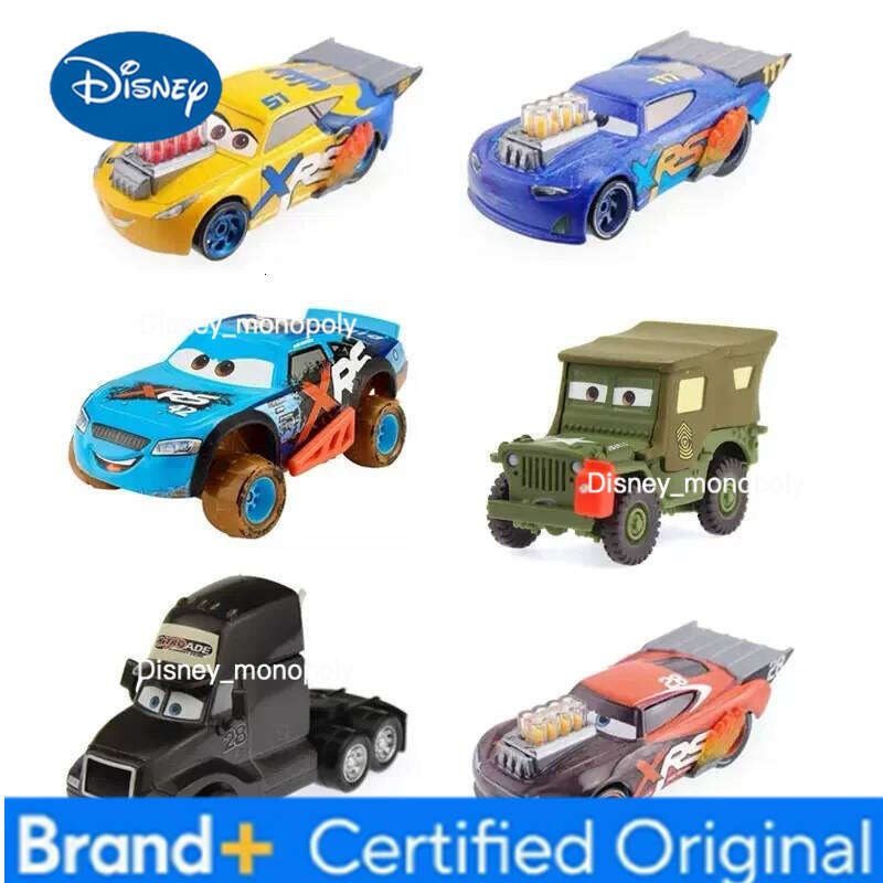 Disney Pixar Cars Lightning McQueen Flame Cruz XSR No. 42 Sarge alloy die-casting car model Toys children's gift H260228-image-1095919313