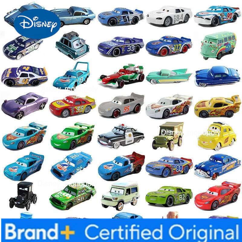 Disney 1:55 Pixar Cars Finn McMissile Litchi Miles Axeirod Flo Sheriff Sarge Guido luigi alloy toy car model children's toys H260228-image-1095919810